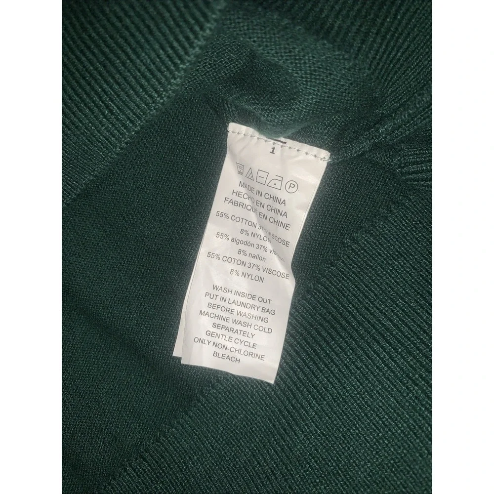 MICHAEL Michael KORS Sweater Womens M Cold Shoulder Pullover Tunic‎ Green Fall